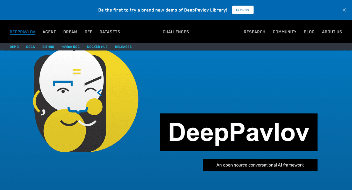 DeepPavlov Hero page