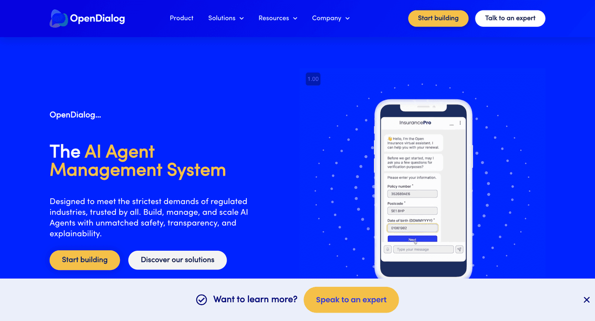 OpenDialog Home page